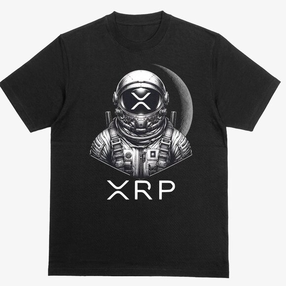 XRP Crypto Currency T-shirt Mens Multiple Sizes Black Cotton - Picture 1 of 4